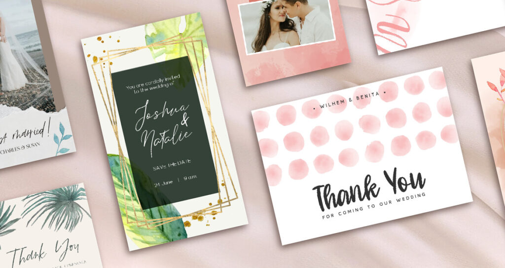 Watercolor Wedding Templates from Pixlr