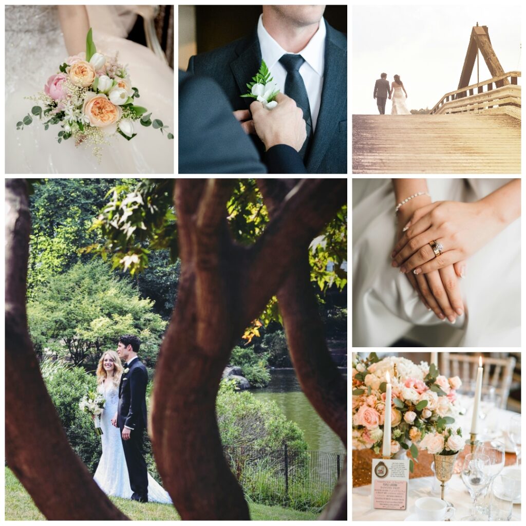 Wedding event portfolio photo collage